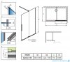 Radaway Furo Gold Walk-in kabina 100x200cm prawa szkło przejrzyste 10106538-09-01R/10110494-01-01